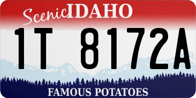 ID license plate 1T8172A