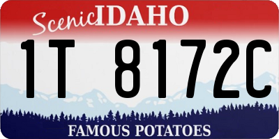 ID license plate 1T8172C