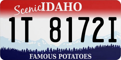 ID license plate 1T8172I