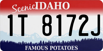 ID license plate 1T8172J