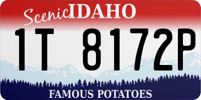 ID license plate 1T8172P