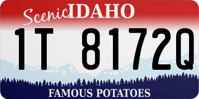 ID license plate 1T8172Q