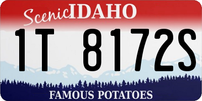 ID license plate 1T8172S