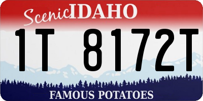 ID license plate 1T8172T