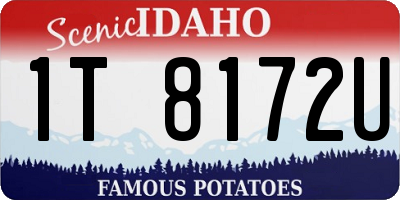 ID license plate 1T8172U
