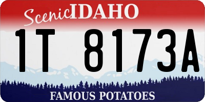 ID license plate 1T8173A