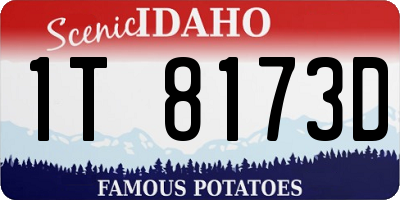 ID license plate 1T8173D