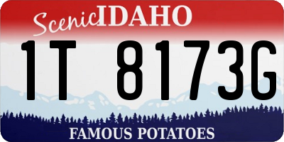 ID license plate 1T8173G