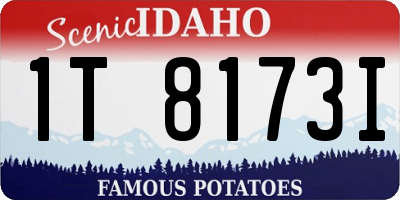 ID license plate 1T8173I