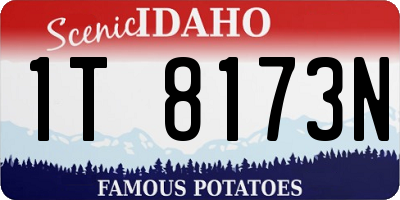 ID license plate 1T8173N