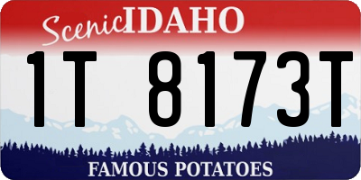 ID license plate 1T8173T