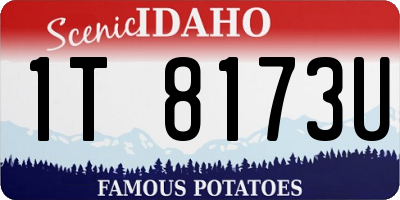 ID license plate 1T8173U