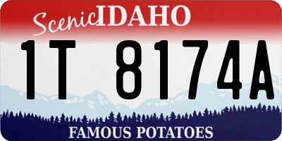 ID license plate 1T8174A