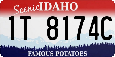 ID license plate 1T8174C