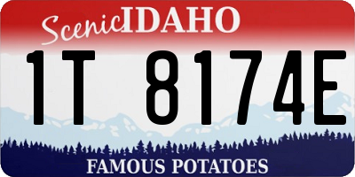 ID license plate 1T8174E