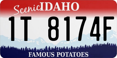 ID license plate 1T8174F