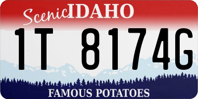 ID license plate 1T8174G