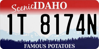 ID license plate 1T8174N