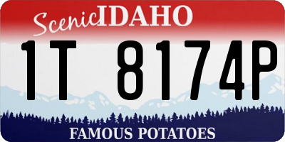 ID license plate 1T8174P