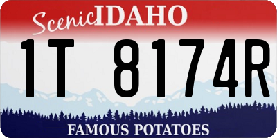 ID license plate 1T8174R