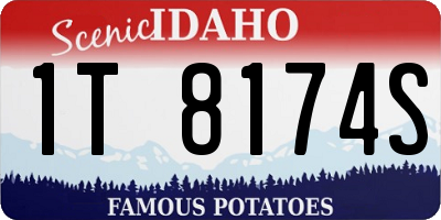 ID license plate 1T8174S