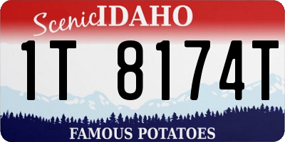 ID license plate 1T8174T