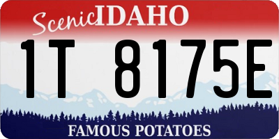 ID license plate 1T8175E