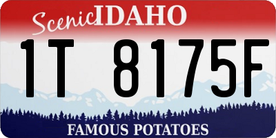 ID license plate 1T8175F