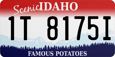 ID license plate 1T8175I