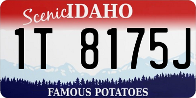 ID license plate 1T8175J