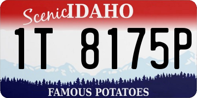 ID license plate 1T8175P