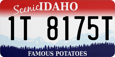 ID license plate 1T8175T