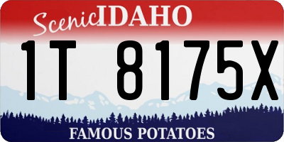 ID license plate 1T8175X