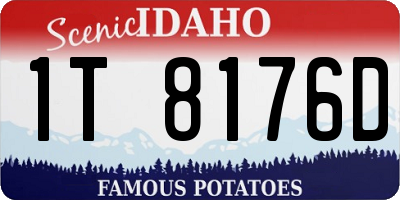 ID license plate 1T8176D