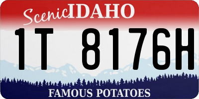 ID license plate 1T8176H