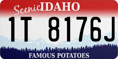 ID license plate 1T8176J