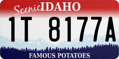 ID license plate 1T8177A