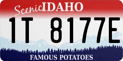 ID license plate 1T8177E