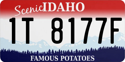 ID license plate 1T8177F