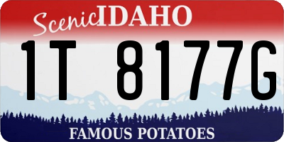 ID license plate 1T8177G