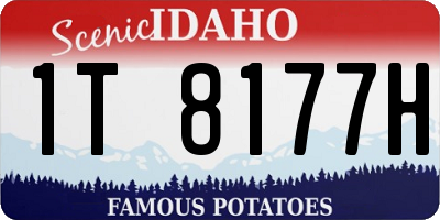 ID license plate 1T8177H