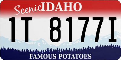 ID license plate 1T8177I