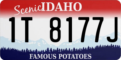 ID license plate 1T8177J