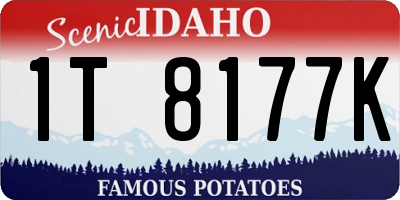 ID license plate 1T8177K