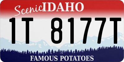 ID license plate 1T8177T