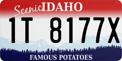 ID license plate 1T8177X