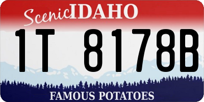 ID license plate 1T8178B