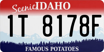 ID license plate 1T8178F