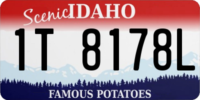ID license plate 1T8178L