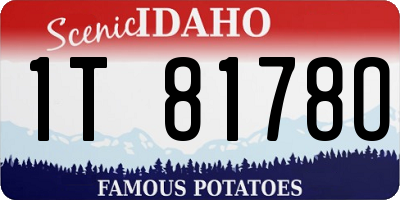ID license plate 1T8178O